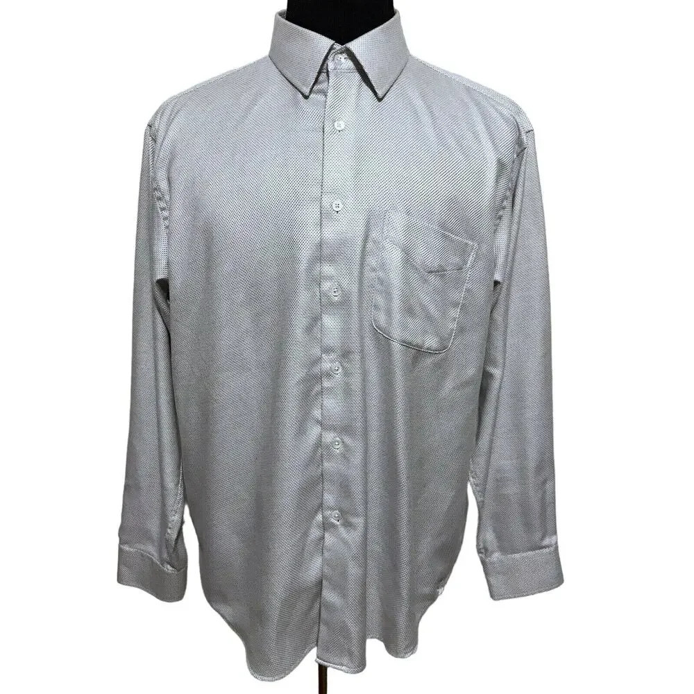 Van Heusen Button Down Dress Shirt for Men Neck 17